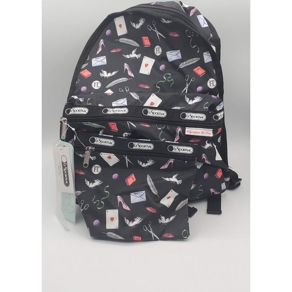 Lesportsac Love Letters Backpack Vintage Bag Nylon Pouch NWT